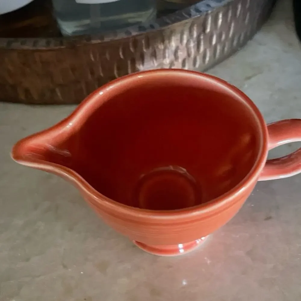 vintage 97' Fiesta ware persimmon creamer vintage